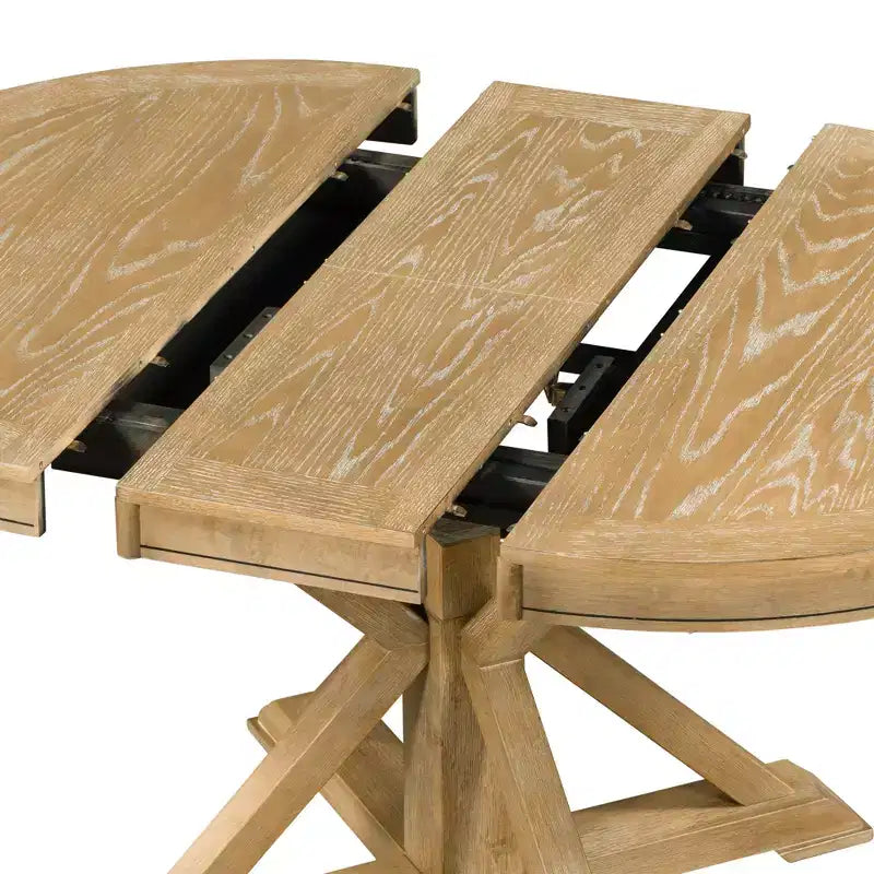 Ensemble de salle à manger Whisen de style rétro avec table extensible et 4 chaises rembourrées
