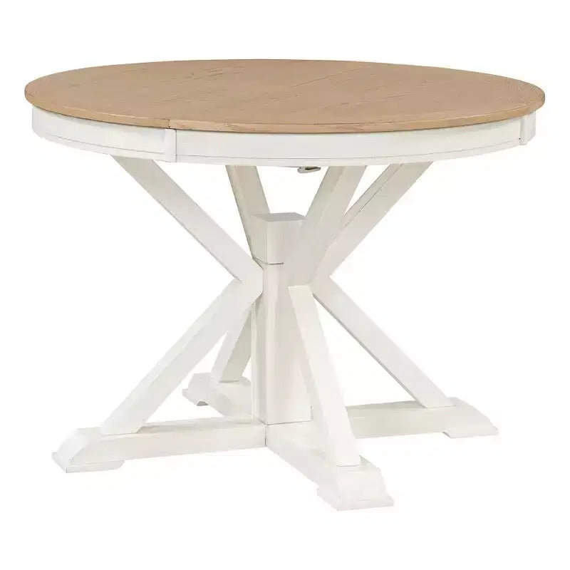 Ensemble de salle à manger Whisen de style rétro avec table extensible et 4 chaises rembourrées