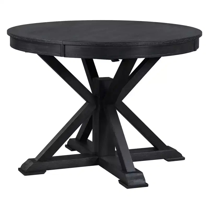 Ensemble de salle à manger Whisen de style rétro avec table extensible et 4 chaises rembourrées