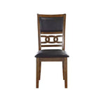 New Classic Furniture, chaises de salle à manger Gia en similicuir marron (lot de 2)