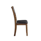 New Classic Furniture, chaises de salle à manger Gia en similicuir marron (lot de 2)