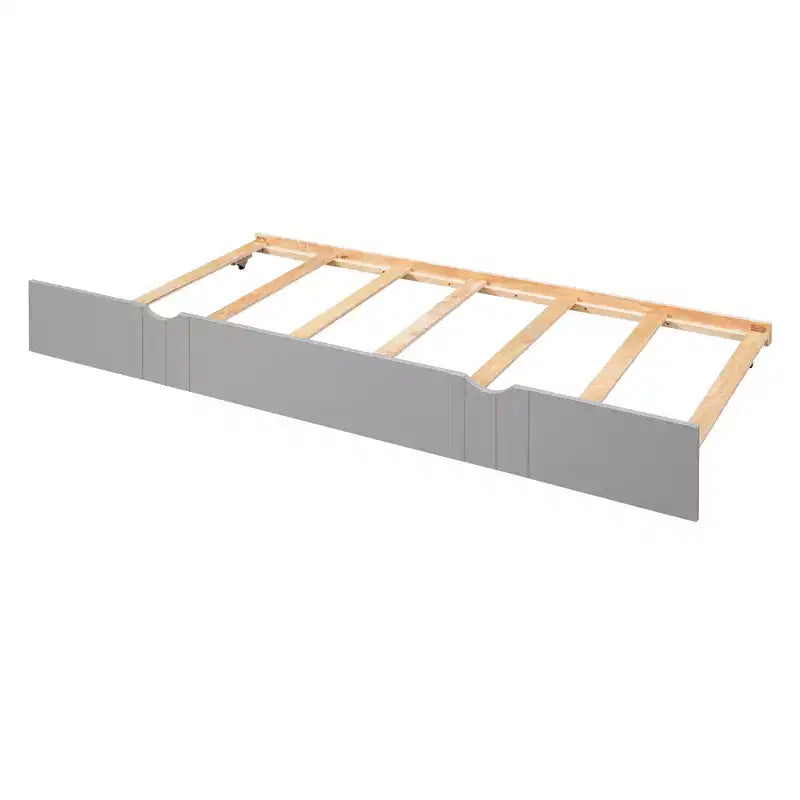 Lit de repos double/grand, cadre de lit plateforme en bois avec lit gigogne double/deux tiroirs - ModernLuxe