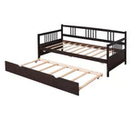 Lit de repos double/grand, cadre de lit plateforme en bois avec lit gigogne double/deux tiroirs - ModernLuxe