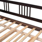 Lit de repos double/grand, cadre de lit plateforme en bois avec lit gigogne double/deux tiroirs - ModernLuxe