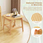 Costway Table d'appoint canapé bambou 1/2 PCS avec étagère de rangement en rotin synthétique Table d'appoint bohème Salon