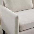 Ensemble de canapé d'angle réversible de luxe Hyleory - Tissu en mélange de lin, design modulaire gauche/droite, cadre robuste pour salon et studio.