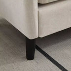 Ensemble de canapé d'angle réversible de luxe Hyleory - Tissu en mélange de lin, design modulaire gauche/droite, cadre robuste pour salon et studio.