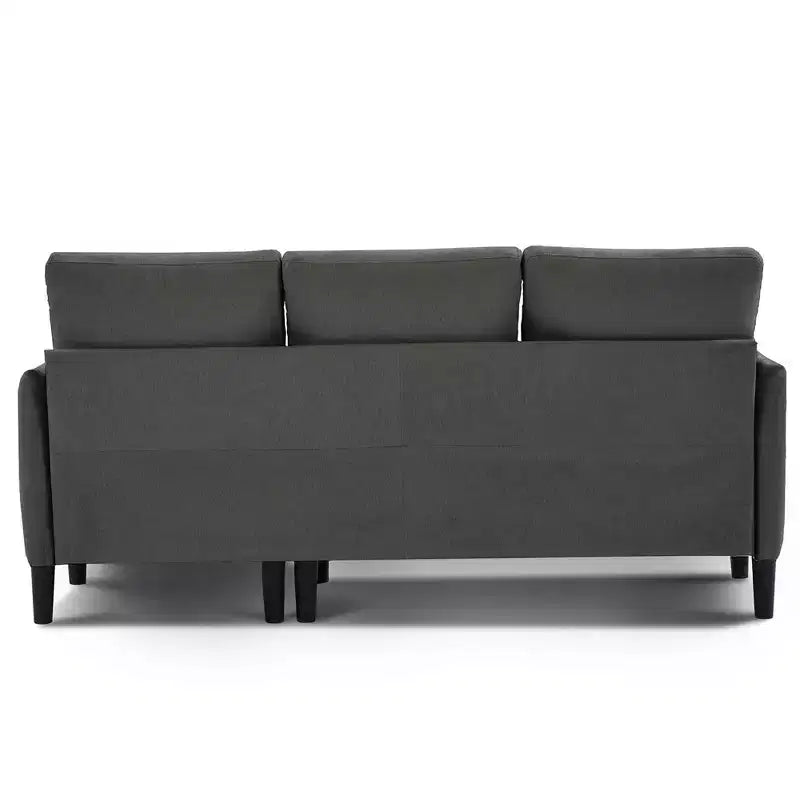 Ensemble de canapé d'angle réversible de luxe Hyleory - Tissu en mélange de lin, design modulaire gauche/droite, cadre robuste pour salon et studio.