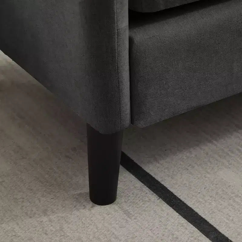 Ensemble de canapé d'angle réversible de luxe Hyleory - Tissu en mélange de lin, design modulaire gauche/droite, cadre robuste pour salon et studio.