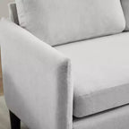 Ensemble de canapé d'angle réversible de luxe Hyleory - Tissu en mélange de lin, design modulaire gauche/droite, cadre robuste pour salon et studio.