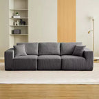108 Sectional Couch Cloud Modular Modern Linear Sofa with Chaise Lounge, Corduroy Fabric, No Assembly Required, Convertible Compression Sleeper Sofa