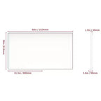 Miroir de salle de bain moderne 60x36 avec cadre noir : Grand format, Aluminium, Fixation murale, Vertical/Horizontal