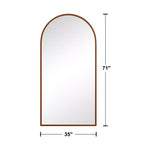 Miroir psyché rectangulaire en bois massif couleur pêche 180x90x2cm