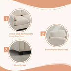 Canapé sectionnel modulaire en velours côtelé avec pouf mobile, canapé rembourré confortable en forme de U avec coussin d'assise à deux couches pour le salon
