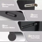 Coiffeuse Costway avec miroir et lumières, station de charge, lumières LED 3 couleurs Blanc/Noir