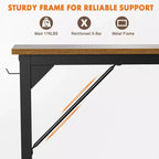 Bureau d'ordinateur de jeu de 47 pouces avec rangement, Table PC de style moderne et simple pour la maison et le bureau, pour jeunes, étudiants et adultes