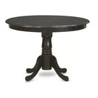 HomeStockEnsemble table de salle à manger ronde pour 4, cuisine, piédestal, chaises, 107x107 cm