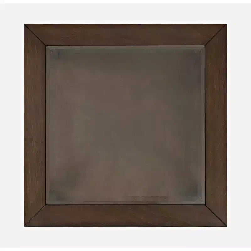 Jofran, table d'appoint contemporaine Urban Icon en verre incrusté avec rangement