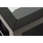 Jofran, Urban Icon Table d'appoint contemporaine avec incrustation en verre et rangement