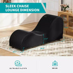 Mjkone Chaise longue de yoga en velours, chaises de yoga incurvées modernes pour adultes pour l'étirement, la relaxation, l'exercice