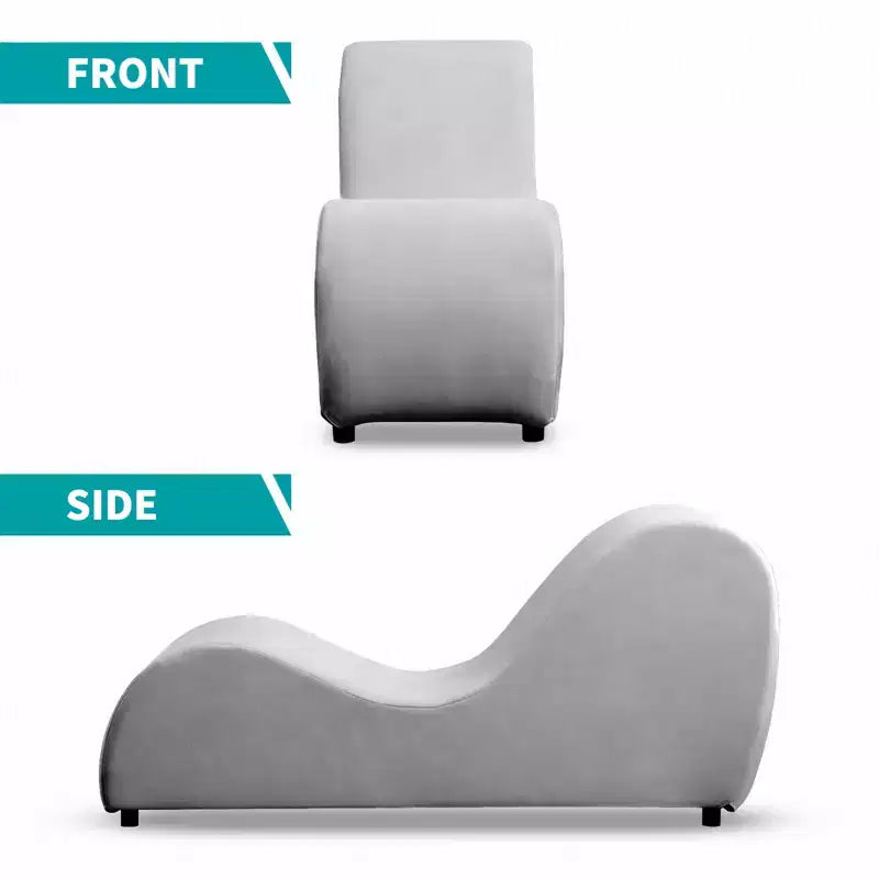 Mjkone Chaise longue de yoga en velours, chaises de yoga incurvées modernes pour adultes pour l'étirement, la relaxation, l'exercice