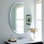 Miroir mural ovale sans cadre pour salle de bain/coiffeuse