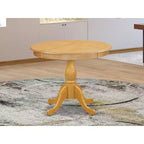 Plateau de table rond moderne HomeStock et pieds de table à manger en bois asiatique