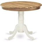 Plateau de table rond moderne HomeStock et pieds de table à manger en bois asiatique