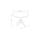 Plateau de table rond moderne HomeStock et pieds de table à manger en bois asiatique