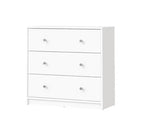 HomeStock 3 Drawer Chest, White
