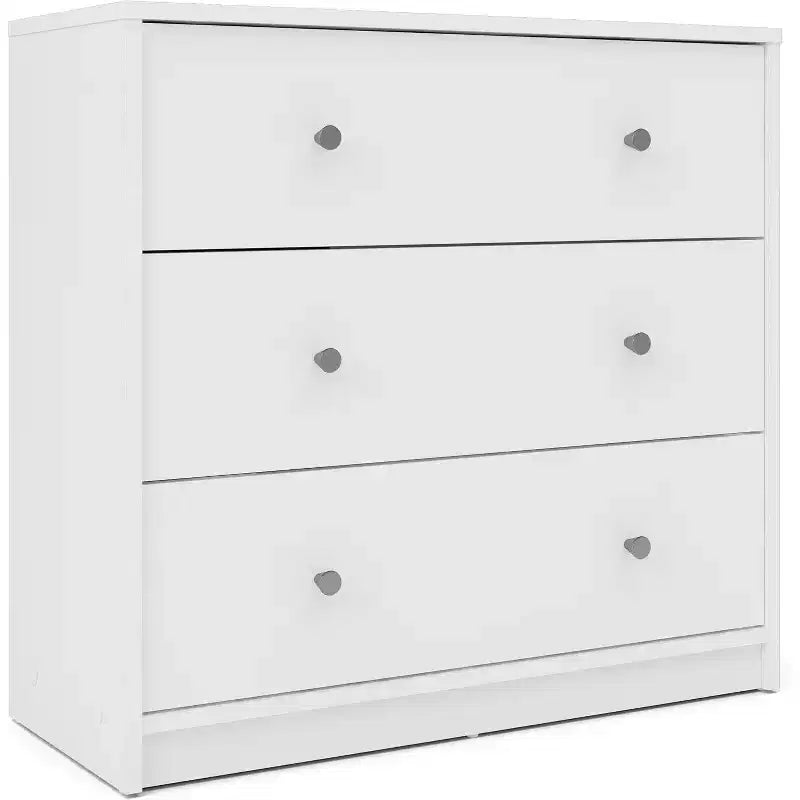 Commode 3 tiroirs HomeStock, blanc