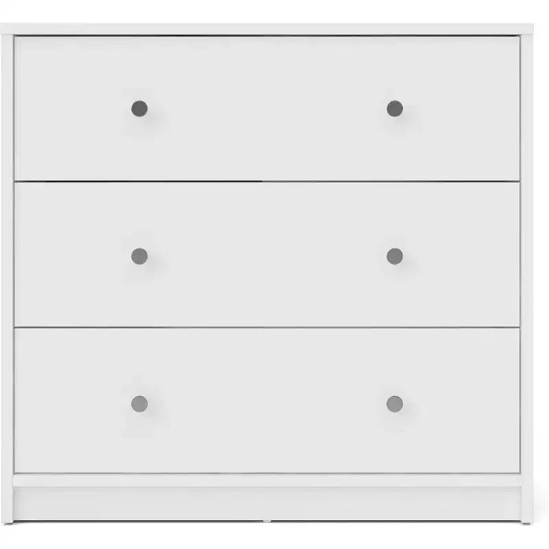 Commode 3 tiroirs HomeStock, blanc