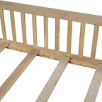 Lit de plate-forme Whisen Wood pour maison grandeur nature avec garde-corps