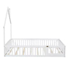 Lit de plate-forme Whisen Wood pour maison grandeur nature avec garde-corps