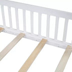 Lit de plate-forme Whisen Wood pour maison grandeur nature avec garde-corps
