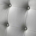 Chaises de salle à manger capitonnées Vanderbilt de la marque Inspired Home avec cadre en acier inoxydable (lot de 2)