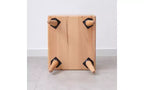 Table de chevet GDFStudio Albert en hêtre massif de 40 cm de haut avec armoire de rangement