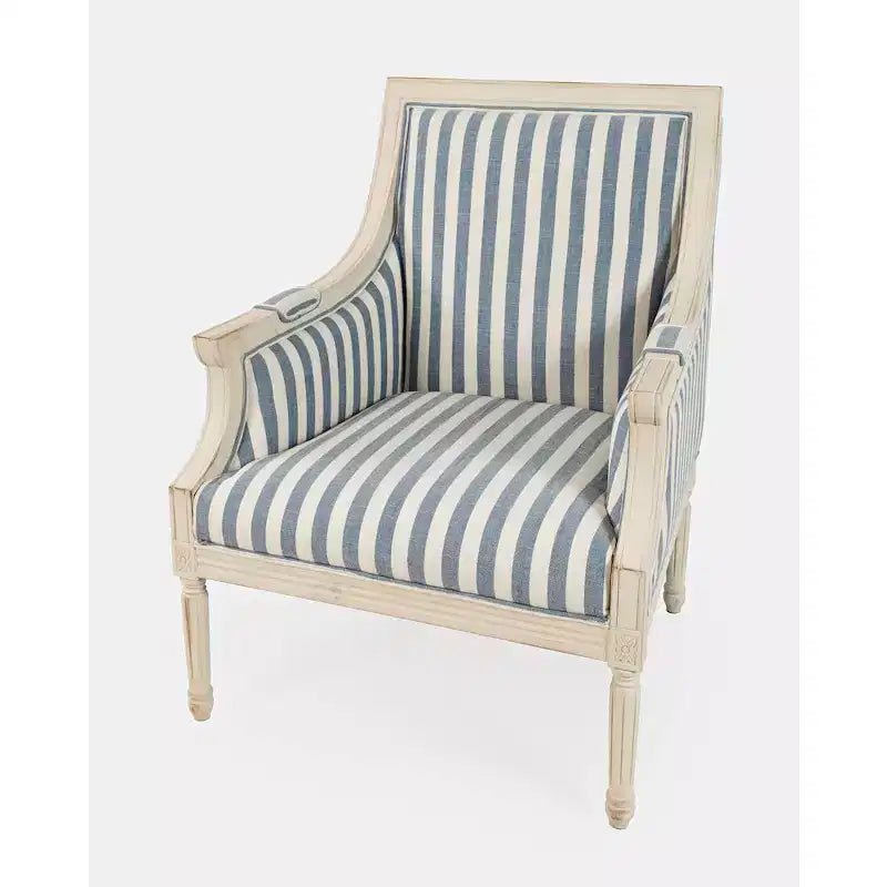 Chaise d'appoint rembourrée en bois massif Jofran, McKenna French Detailing
