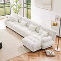 Free Combination, Modular Sectional Sofa,L Shaped Couch for Living Room, 4-Seater Comfy Cloud Couch with Convertible Ottoman