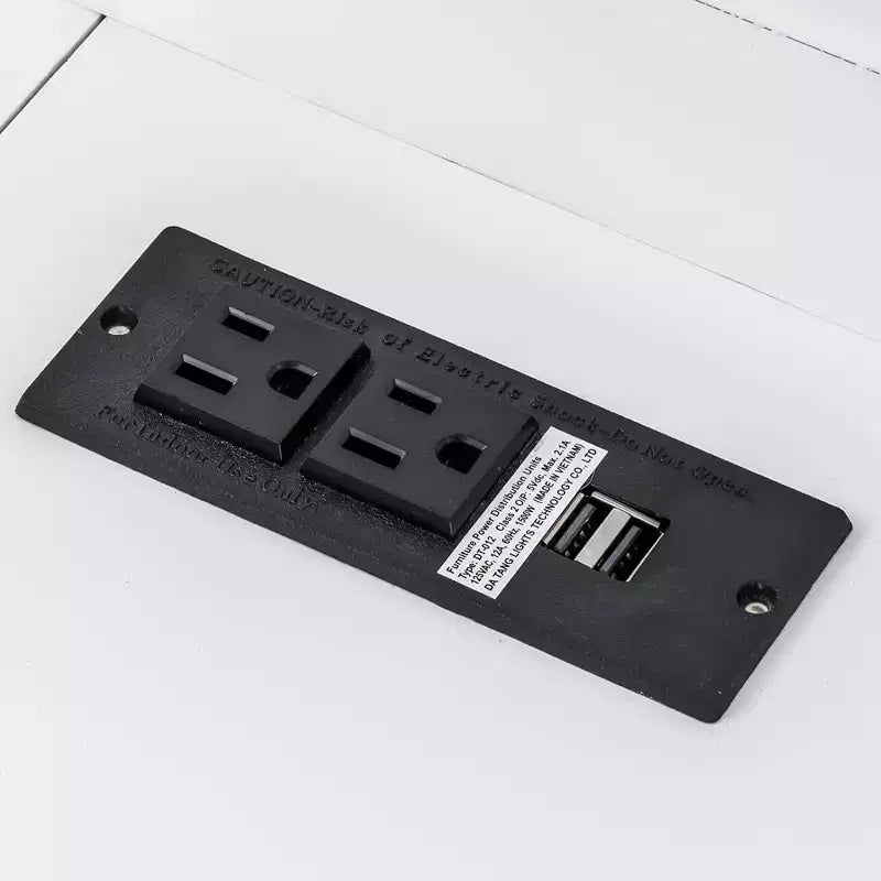 Lit escamotable mural Twin XL, lit escamotable en bois avec bureau intégré, lumière LED et station de charge USB, blanc - ModernLuxe