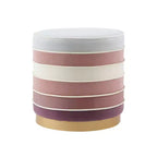 Pou ottoman rond multi-couches en velours Cory Nicole Miller