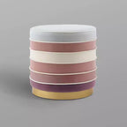 Pou ottoman rond multi-couches en velours Cory Nicole Miller