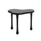 LuxenHome Black Wood Irregular Shape End Table, 20'' Tall Modern Minimalist Wood Accent Side Table Cocktail Tables for Living Room, Bedroom