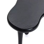 LuxenHome Table d'appoint en bois noir de forme irrégulière, Table d'appoint en bois minimaliste moderne de 50,8 cm de haut, Tables basses pour salon, chambre à coucher