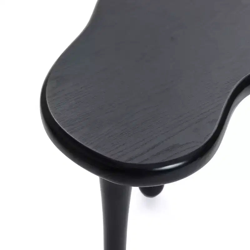 LuxenHome Table d'appoint en bois noir de forme irrégulière, Table d'appoint en bois minimaliste moderne de 50,8 cm de haut, Tables basses pour salon, chambre à coucher
