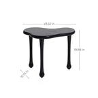LuxenHome Table d'appoint en bois noir de forme irrégulière, Table d'appoint en bois minimaliste moderne de 50,8 cm de haut, Tables basses pour salon, chambre à coucher