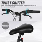 hykolity VTT 26 27.5 Pouces, 18 Vitesses avec Suspension Intégrale, Selle Réglable pour Cyclisme en Plein Air Hommes Femmes