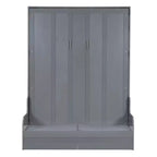 Lit escamotable Queen Size Whisen, se replie en armoire avec coussin, facile à utiliser