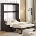 Whisen Queen Size Murphy Bed Wall Bed, Folded into a Cabinet with Cushion, Easy-to-Use