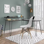 Bureau en L Ameriwood Home Haven avec étagère surélevée